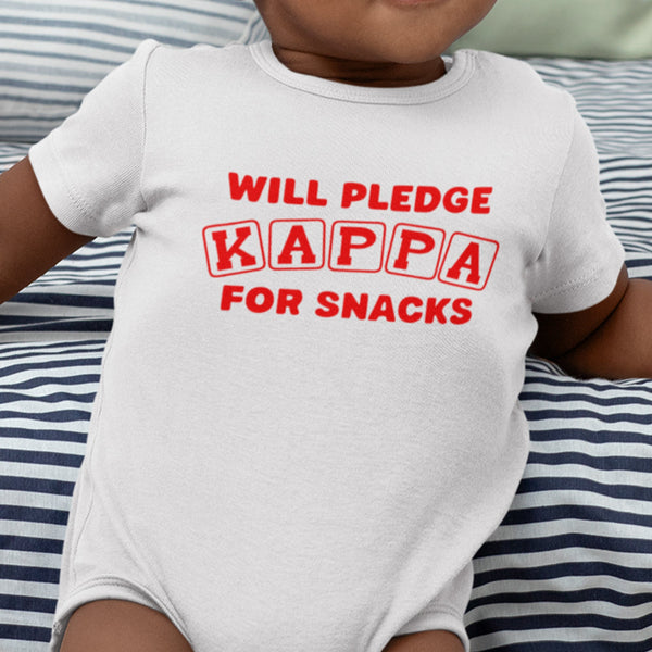 Will Pledge Kappa For Snacks (Onesie) - Kappa Alpha Psi