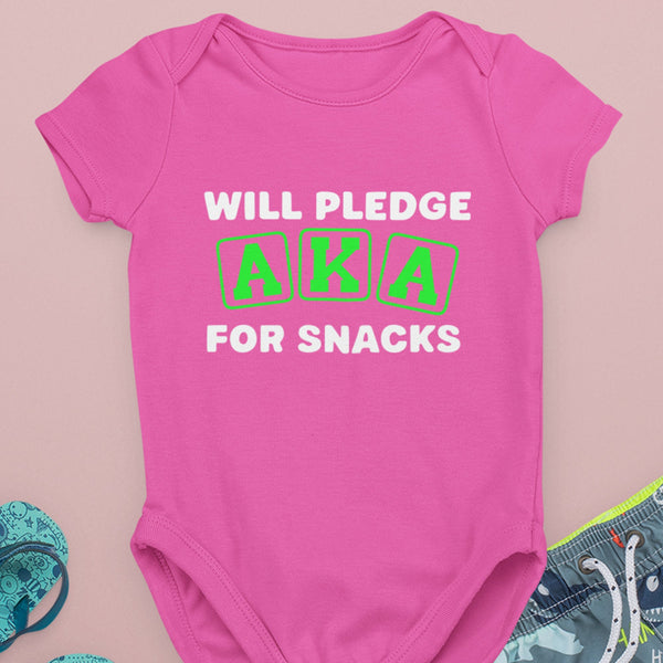 Will Pledge AKA For Snacks (Onesie) - Alpha Kappa Alpha