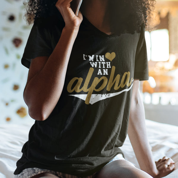 In Love With An Alpha (Women's V-Neck)