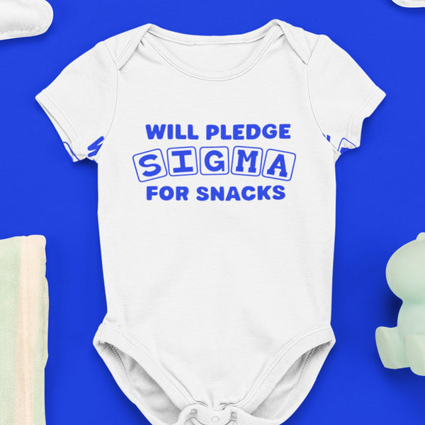 Will Pledge Sigma For Snacks (Onesie) - Phi Beta Sigma