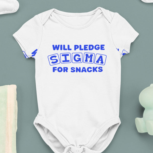 Will Pledge Sigma For Snacks (Onesie) - Phi Beta Sigma