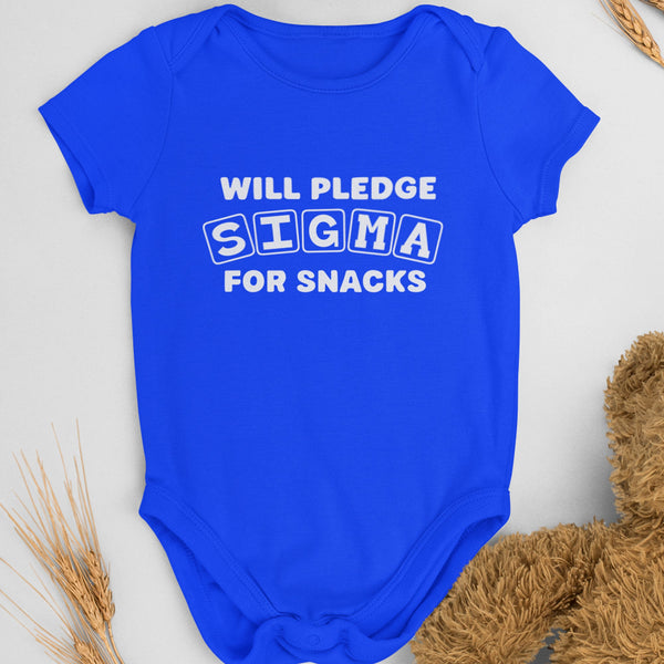 Will Pledge Sigma For Snacks (Onesie) - Phi Beta Sigma