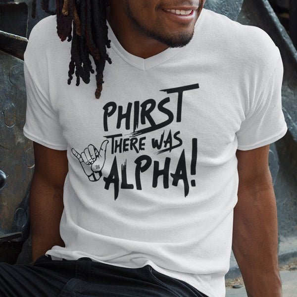 Phirst There Was Alpha (Men's V-Neck)