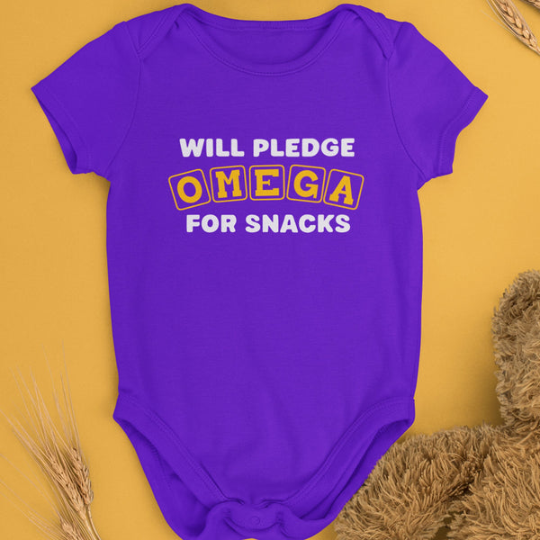 Will Pledge Omega For Snacks (Onesie) - Omega Psi Phi