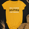 Will Pledge Alpha For Snacks (Onesie) - Alpha Phi Alpha