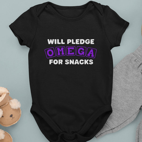 Will Pledge Omega For Snacks (Onesie) - Omega Psi Phi
