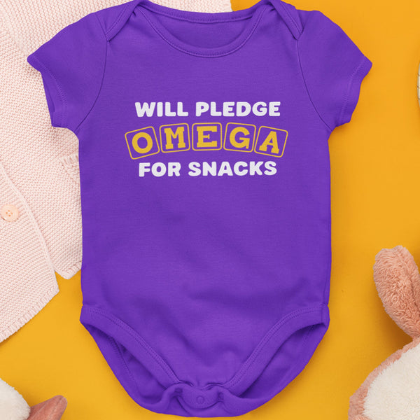 Will Pledge Omega For Snacks (Onesie) - Omega Psi Phi