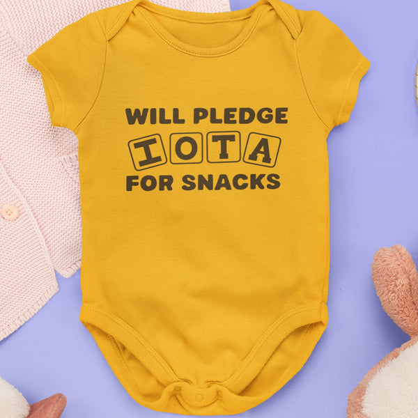 Will Pledge Iota For Snacks (Onesie) - Iota Phi Theta