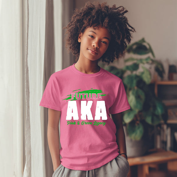 Future AKA NextGen (Pink Youth T-Shirt) Alpha Kappa Alpha