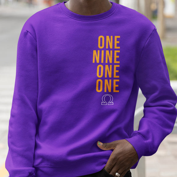 One Nine One One (Men's Sweatshirt) Omega Psi Phi