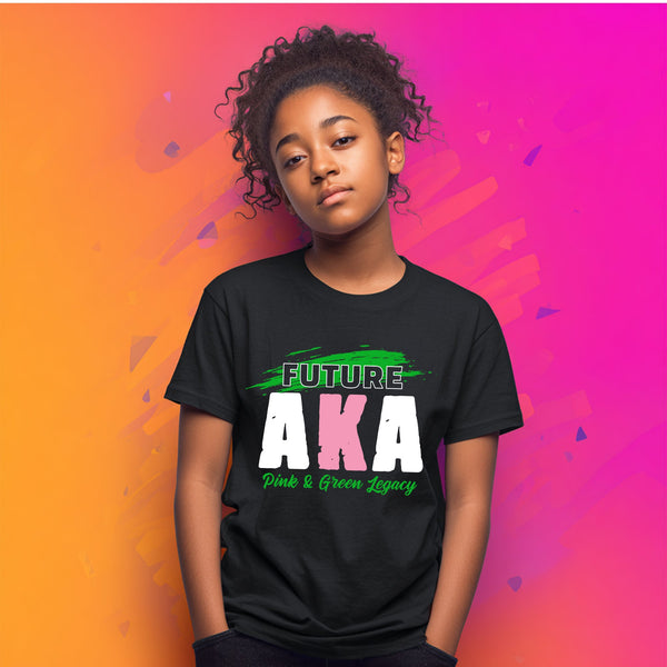 Future AKA NextGen (Black Youth T-Shirt) Alpha Kappa Alpha