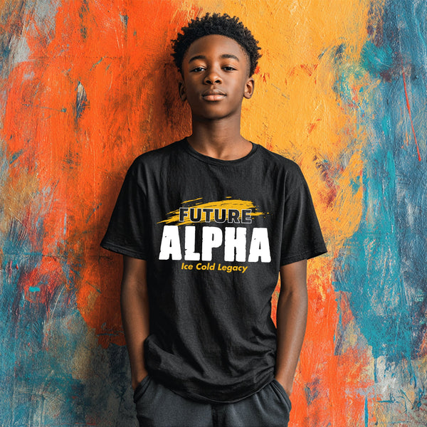 Future Alpha NextGen (Youth T-Shirt - Yellow Gold) - Alpha Phi Alpha