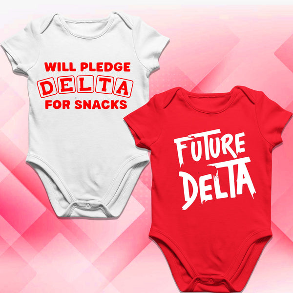 Delta Sigma Theta 2-Pack (Onesie) -Deltas Infant Bodysuit