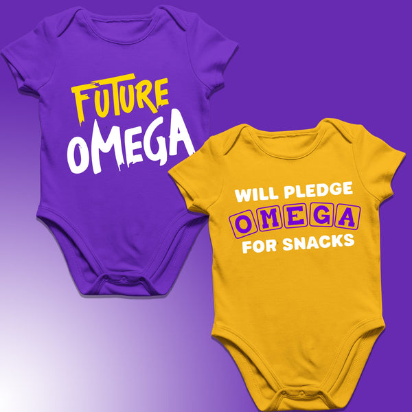 Omega Psi Phi 2-Pack (Onesie) - Omegas Infant Bodysuit