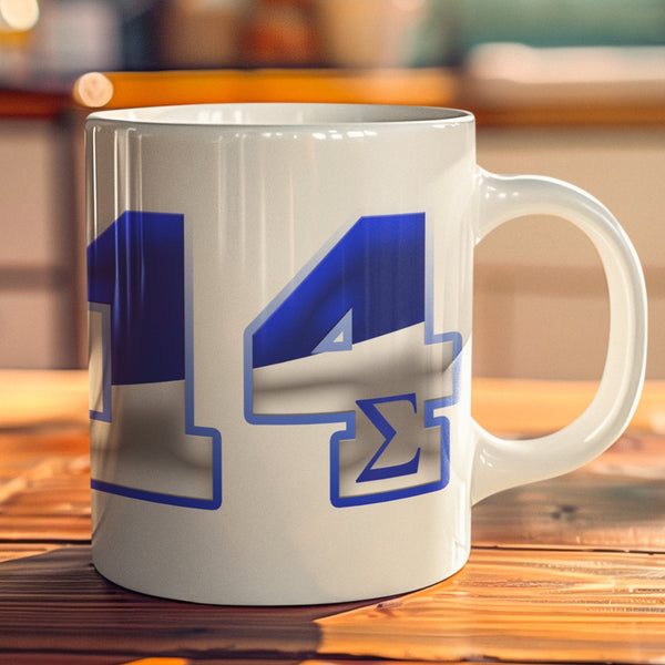 1914 - Phi Beta Sigma Founders Year 12 oz Ceramic Mug - Washable, Microwavable (Shop)