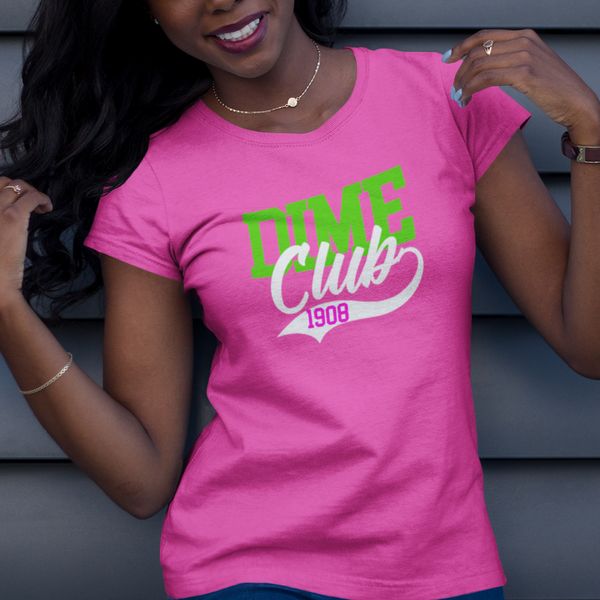 Alpha Kappa Alpha Greek Line Number Club (Premium Women's Short Sleeve)