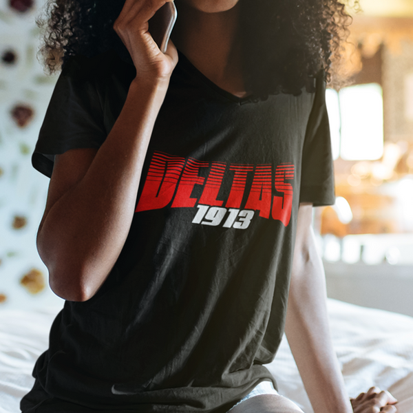 Delta Sigma Theta - Deltas Greek Retro Edition (Women's V-Neck)