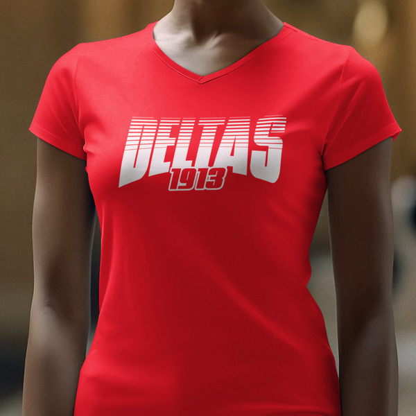 Delta Sigma Theta - Deltas Greek Retro Edition (Women's V-Neck)