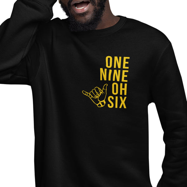 One Nine Oh Six (Embroidered) - Alpha (Men's Embroidered Sweatshirt)