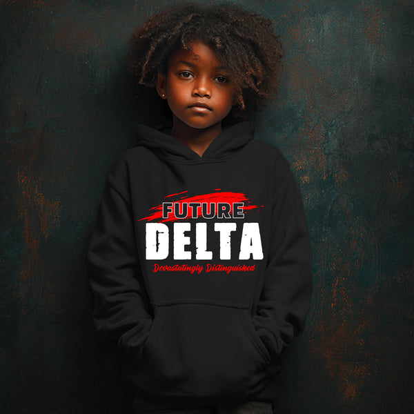 Future Delta NextGen (Black Youth Sweatshirt/Hoodie) - Delta Sigma Theta