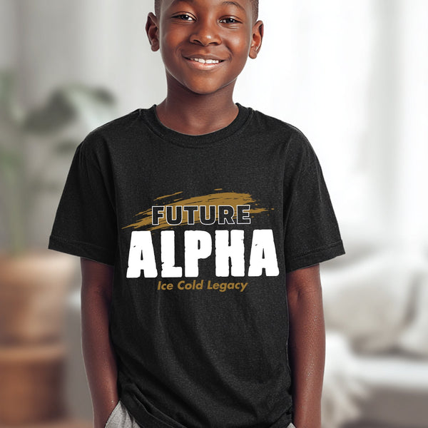 Future Alpha NextGen (Youth T-Shirt - Old Gold) - Alpha Phi Alpha