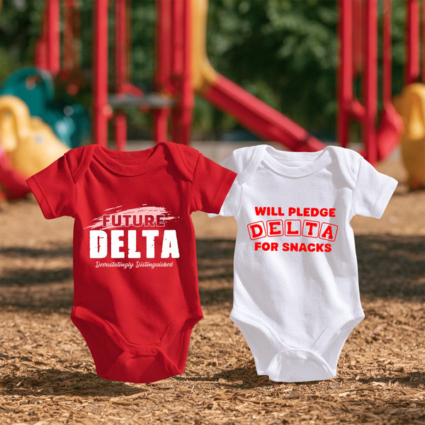 Delta Sigma Theta 2-Pack v.3 (Onesie) -Deltas Infant Bodysuit