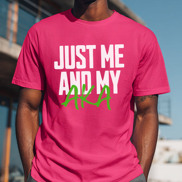 Just Me And My AKA - Hot Pink (Men's Short Sleeve)