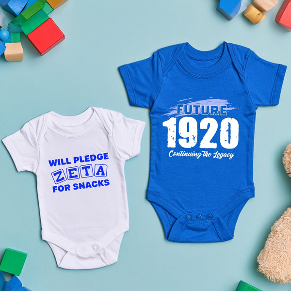 Zeta Phi Beta 2-Pack v.2 (Onesie) - Zetas Infant Bodysuit